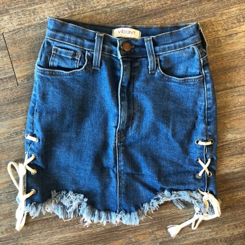 Vibrant Miu Women's Denim Skirt Size S